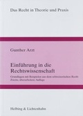 Cover: Einf&uuml;hrung in die Rechtswissenschaft - Helbing & Lichtenhahn
