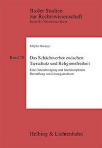 Bild: Das Schächtverbot zwischen Tierschutz und Religionsfreiheit - Helbing & Lichtenhahn