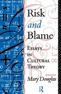 Cover: Risk and Blame - Routledge
