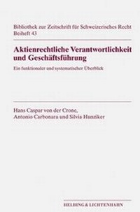 Abbildung von: Aktienrechtliche Verantwortlichkeit und Geschäftsführung - Helbing & Lichtenhahn