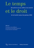 Cover: Le temps et le droit - Helbing & Lichtenhahn