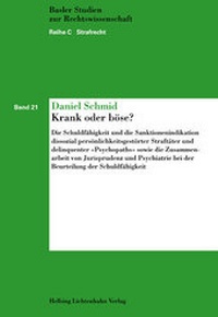Abbildung von: Krank oder böse? - Helbing & Lichtenhahn