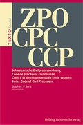 Cover: ZPO Schweizerische Zivilprozessordnung CPC Code de proc&eacute;dure civile suisse CPC Codice di diritto processuale civile svizzero CCP Swiss Code of Civil Procedure - Helbing & Lichtenhahn