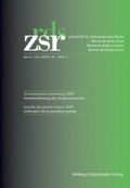 Cover: ZSR 2009 II Heft 1 - Schweizerischer Juristentag 2009 - Helbing & Lichtenhahn