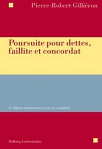 Abbildung von: Poursuite pour dettes, faillite et concordat - Helbing & Lichtenhahn