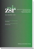 Cover: ZSR 2010 II Heft 1 - Schweizerischer Juristentag 2010 - Helbing & Lichtenhahn