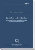 Cover: La citation en droit d'auteur - Helbing & Lichtenhahn