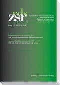 Cover: ZSR 2011 II Heft 1 - Schweizerischer Juristentag 2011 - Helbing & Lichtenhahn