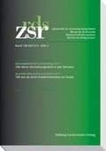 Cover: ZSR 2011 II Heft 2 - Schweizerischer Juristentag 2011 - Helbing & Lichtenhahn