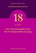 Cover: Der Anwendungsbereich der Verm&ouml;gens&uuml;bertragung - Helbing & Lichtenhahn