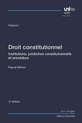 Cover: Droit constitutionnel Volume I - Helbing & Lichtenhahn