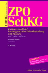 Enlarge image Cover: Texto ZPO/SchKG - Helbing & Lichtenhahn