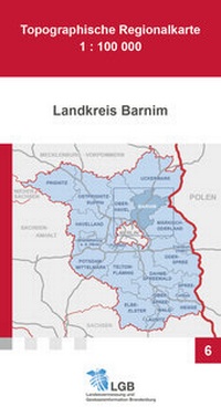 Abbildung von: Topographische Regionalkarte 1:100000, Landkreis Barnim - Landesvermessung und Geobasisinformation Brandenburg