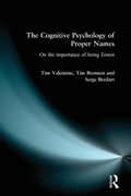 Cover: The Cognitive Psychology of Proper Names - Routledge