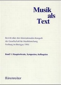 Enlarge image Cover: Musik als Text / Musik als Text - Bärenreiter
