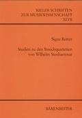 Cover: Studien zu den Streichquartetten von Wilhelm Stenhammar - B&auml;renreiter