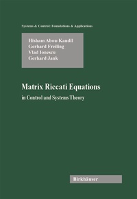 Abbildung von: Matrix Riccati Equations in Control and Systems Theory - Birkhäuser
