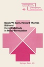 Cover: Formal Methods in Policy Formulation - Birkhäuser