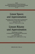 Cover: Linear Spaces and Approximation / Lineare R&auml;ume und Approximation - Birkh&auml;user