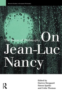 Enlarge image Cover: On Jean-Luc Nancy - Routledge