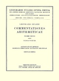 Cover: Commentationes arithmeticae - Birkh&auml;user