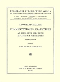 Abbildung von: Commentationes analyticae ad theoriam serierum infinitarum pertinentes 1st part - Birkhäuser