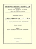 Cover: Commentationes analyticae ad theoriam aequationum differentialium pertinentes 2nd part - Birkh&auml;user