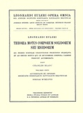 Cover: Theoria motus corporum solidorum seu rigidorum ex primis nostrae cognitionis principiis stabilita et ad omnes motus qui in huiusmodi corpora cadere possunt accomodata 1st part - Birkh&auml;user