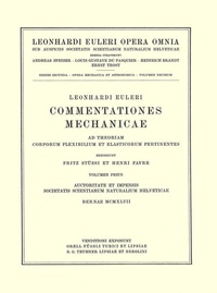 Abbildung von: Commentationes mechanicae ad theoriam motus punctorum pertinentes 1st part - Birkhäuser
