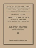 Cover: Commentationes Physicae Ad Physicam Generalem Et Ad Theoriam Soni Pertinentes - Springer