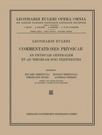 Abbildung von: Commentationes Physicae Ad Physicam Generalem Et Ad Theoriam Soni Pertinentes - Springer