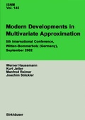 Cover: Modern Developments in Multivariate Approximation - Birkh&auml;user