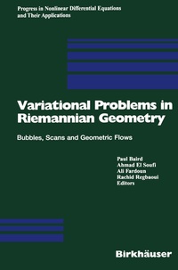 Abbildung von: Variational Problems in Riemannian Geometry - Birkhäuser