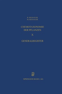 Abbildung von: Chemotaxonomie der Pflanzen - Birkhäuser