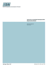 Abbildung von: Versuche an kombiniert beanspruchten Mauerwerkswänden - Birkhäuser