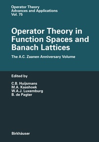 Abbildung von: Operator Theory in Function Spaces and Banach Lattices - Birkhäuser