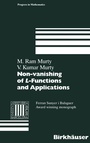Cover: Non-vanishing of L-Functions and Applications - Birkhäuser