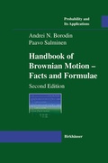 Cover: Handbook of Brownian Motion - Facts and Formulae - Birkh&auml;user