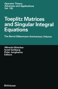 Abbildung von: Toeplitz Matrices and Singular Integral Equations - Birkhäuser