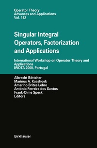 Abbildung von: Singular Integral Operators, Factorization and Applications - Birkhäuser