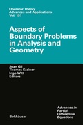 Bild: Aspects of Boundary Problems in Analysis and Geometry - Birkh&auml;user