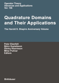 Abbildung von: Quadrature Domains and Their Applications - Birkhäuser