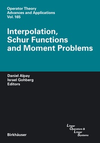Abbildung von: Interpolation, Schur Functions and Moment Problems - Birkhäuser