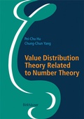 Cover: Value Distribution Theory Related to Number Theory - Birkh&auml;user