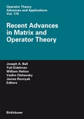 Cover: Recent Advances in Matrix and Operator Theory - Birkh&auml;user