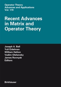 Abbildung von: Recent Advances in Matrix and Operator Theory - Birkhäuser