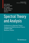 Cover: Spectral Theory and Analysis - Birkh&auml;user