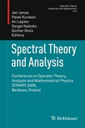 Cover: Spectral Theory and Analysis - Birkh&auml;user