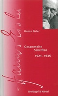Cover: Gesammelte Schriften 1921-1935 - Breitkopf & H&auml;rtel