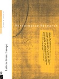 Cover: Performance Research: Letters from Europe - Routledge